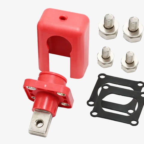 200A Lithium Battery Terminal Block Wall Mount Power Distribution Terminal Red