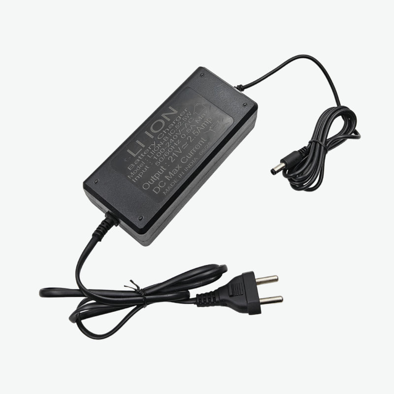 21V 2.5A Lithium-Ion Battery Charger for 5S NMC Battery Pack - 52W SMPS Adapter