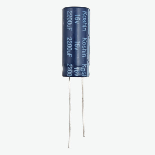 2200uF 16V Radial Electrolytic Capacitor - Through Hole Package