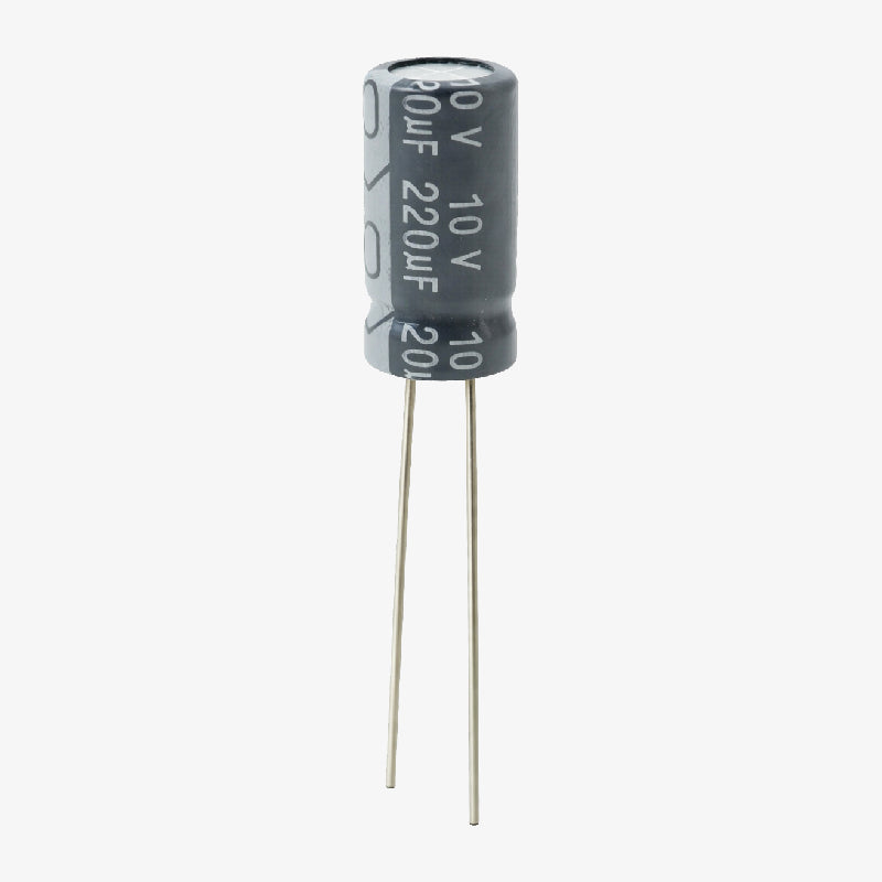 220uF 10V Aluminum Radial Electrolytic Capacitor - Through Hole Package