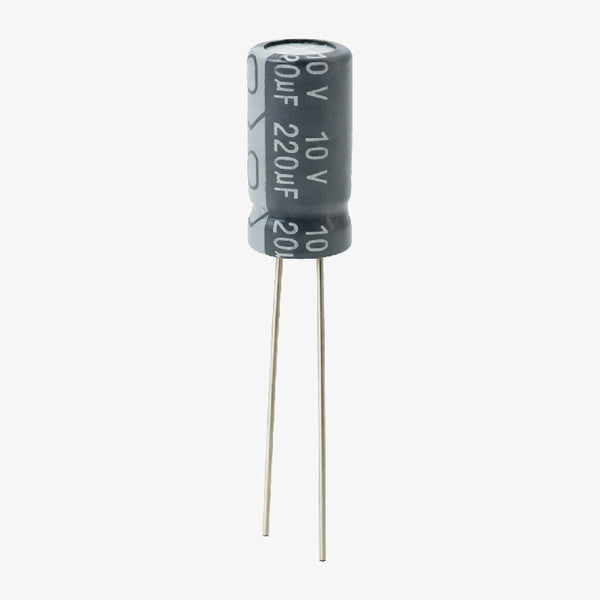 220uF 10V Aluminum Radial Electrolytic Capacitor - Through Hole Package