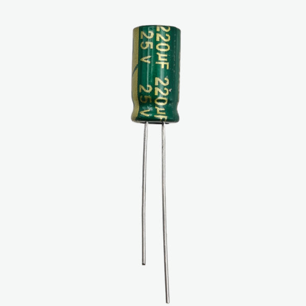 220uF 25V Radial Electrolytic Capacitor - Through Hole Package