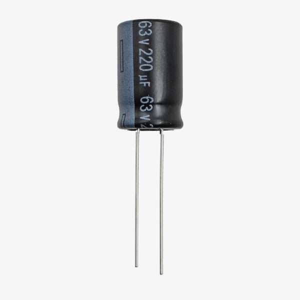 220uF 63V Radial Electrolytic Capacitor - Through Hole Package