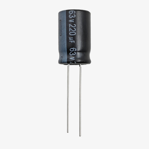 220uF 63V Radial Electrolytic Capacitor - Through Hole Package