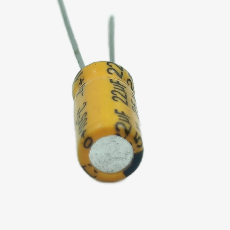 22uF 25V Aluminum Radial Electrolytic Capacitor - Through Hole Package