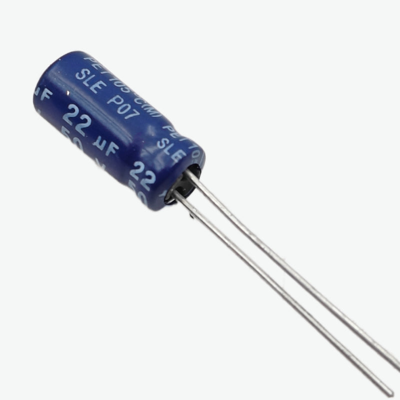 22uF 50V Radial Electrolytic Capacitor 