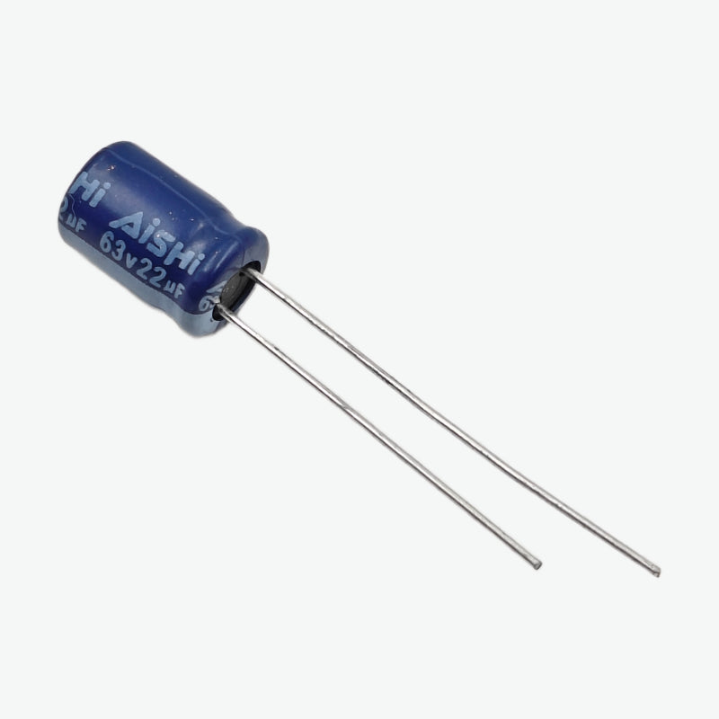 22 uF 63V Radial Electrolytic Capacitor - Through Hole Package
