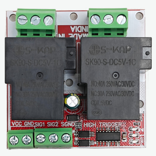 2 Channel Relay Module 5V 40A/30A High and Low Level Trigger Relay Control Module