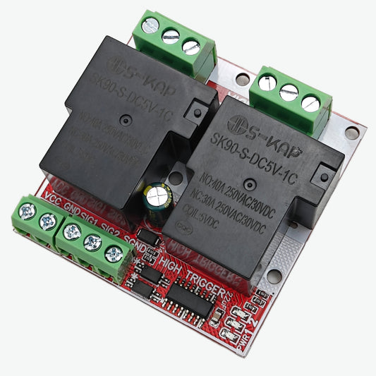 2 Channel Relay Module 5V 40A/30A High and Low Level Trigger Relay Control Module