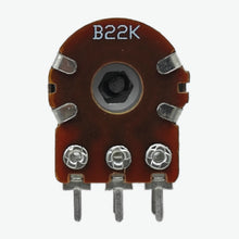 Load image into Gallery viewer, 22K Ohm Dual Gang Rotary Potentiometer 6 Pin