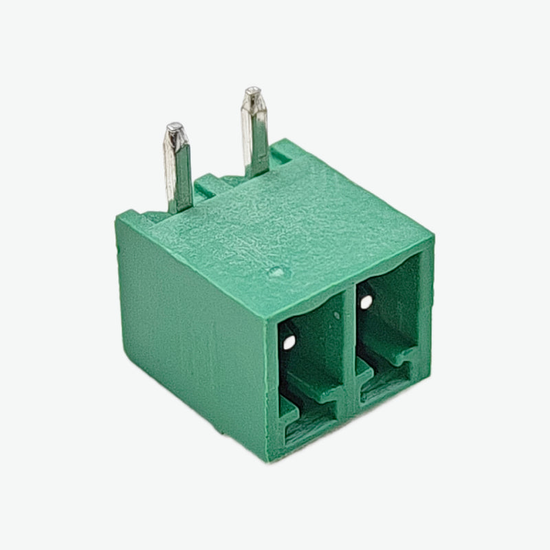 2Pin 3.81mm Pitch Pluggable PCB Mount Male Right Angle Terminal Block Connector