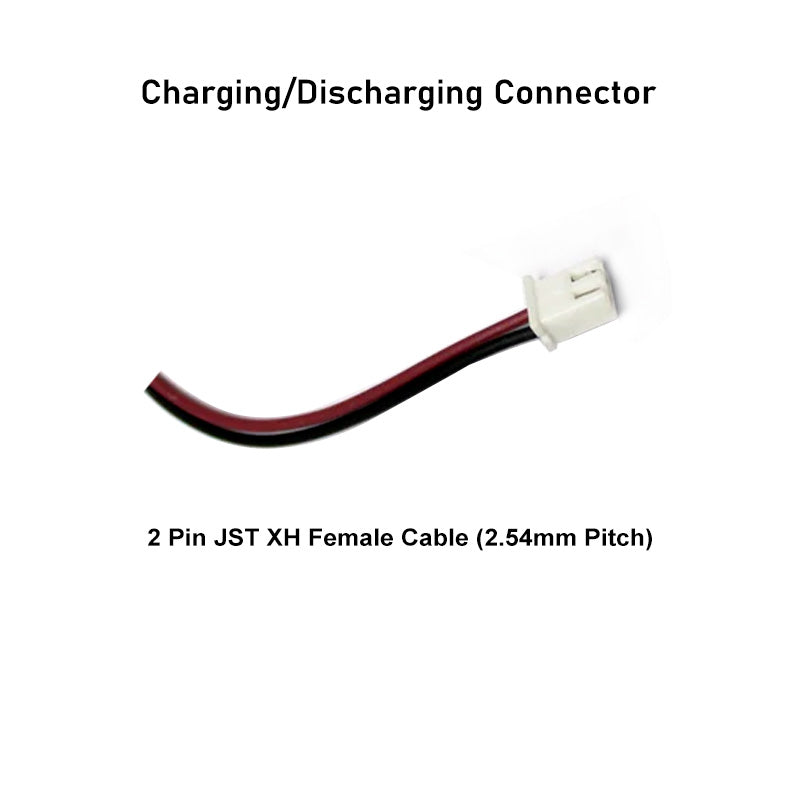 2 Pin Jst connector with wattnine 3.7v 2600mAh  Battery