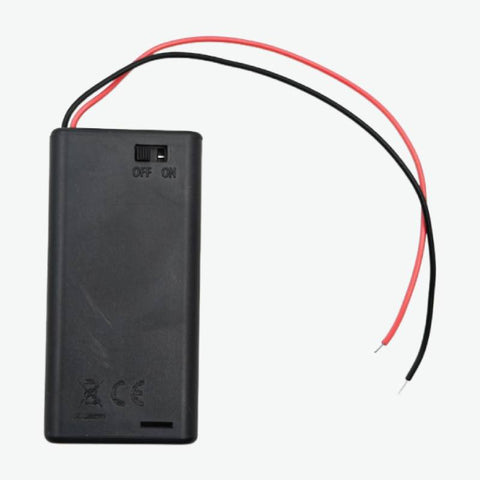 2 x 1.5V AA battery holder with cover and On/Off Switch
