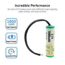 3.7V 1800mAh Lithium Ion battery pack