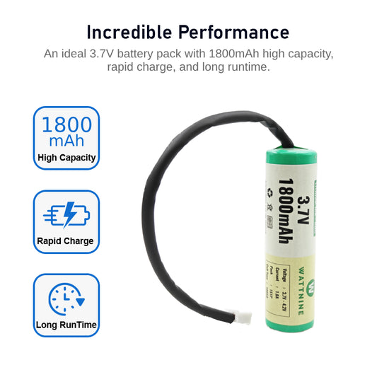 3.7V 1800mAh Lithium Ion battery pack