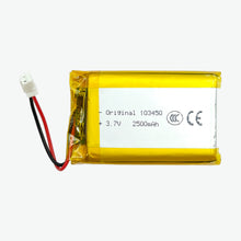 Load image into Gallery viewer, 3.7V 2500mAH Li-Po Rechargeable Battery (103450)