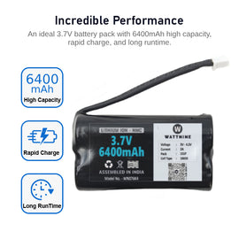 3.7V 6400mAh Rechargeable Lithium Battery