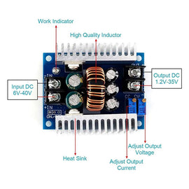 300W 20A Step Down DC-DC Buck Converter Pinout