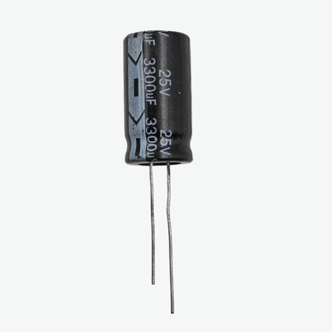 3300uF 25V Radial Electrolytic Capacitor - Through Hole Package