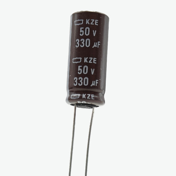 330uF 50V Radial Electrolytic Capacitor - Through Hole Package