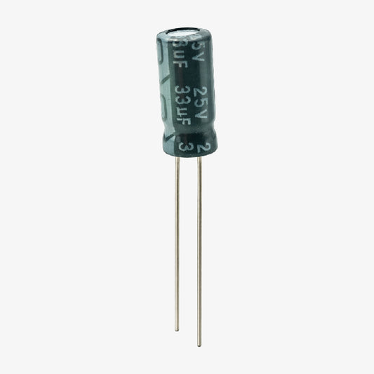 33uF 25V Aluminum Radial Electrolytic Capacitor - Through Hole Package