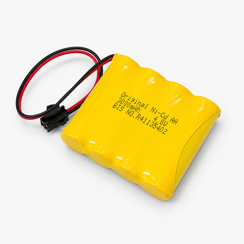 2500mAh 4.8V Ni-Cd AA Cell Battery Pack with SM Connector for Cordless Phone, Toys, Car, DIY Project Battery