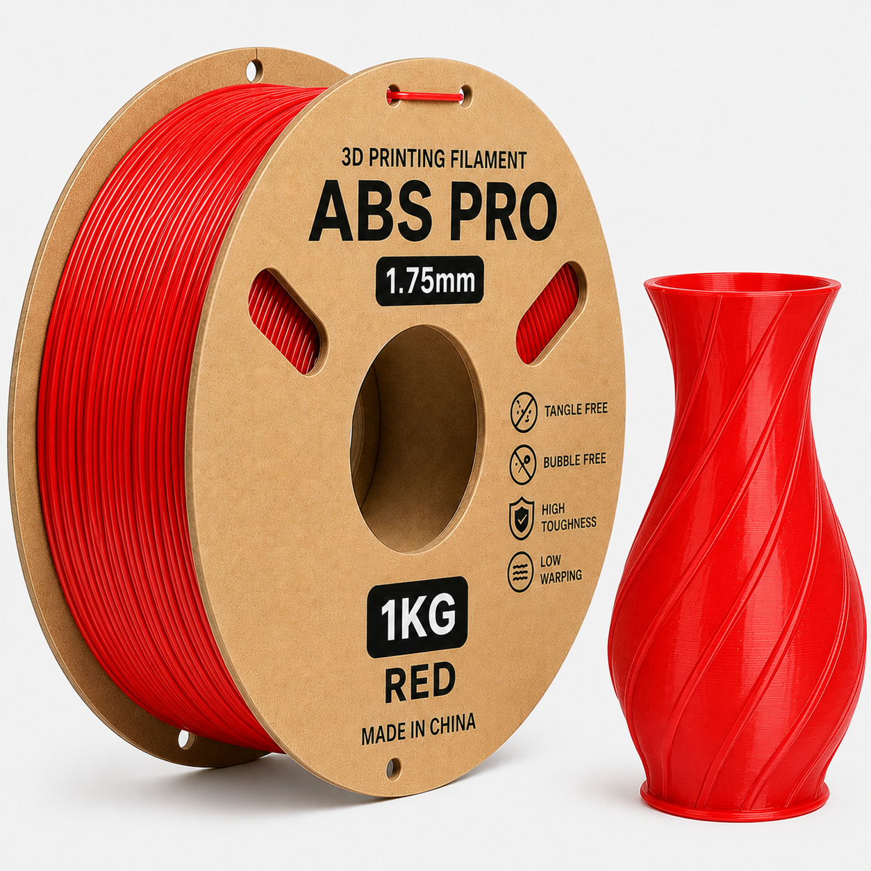 3D Printing Filaments ABS Pro 1kg, 1.75mm (Red)