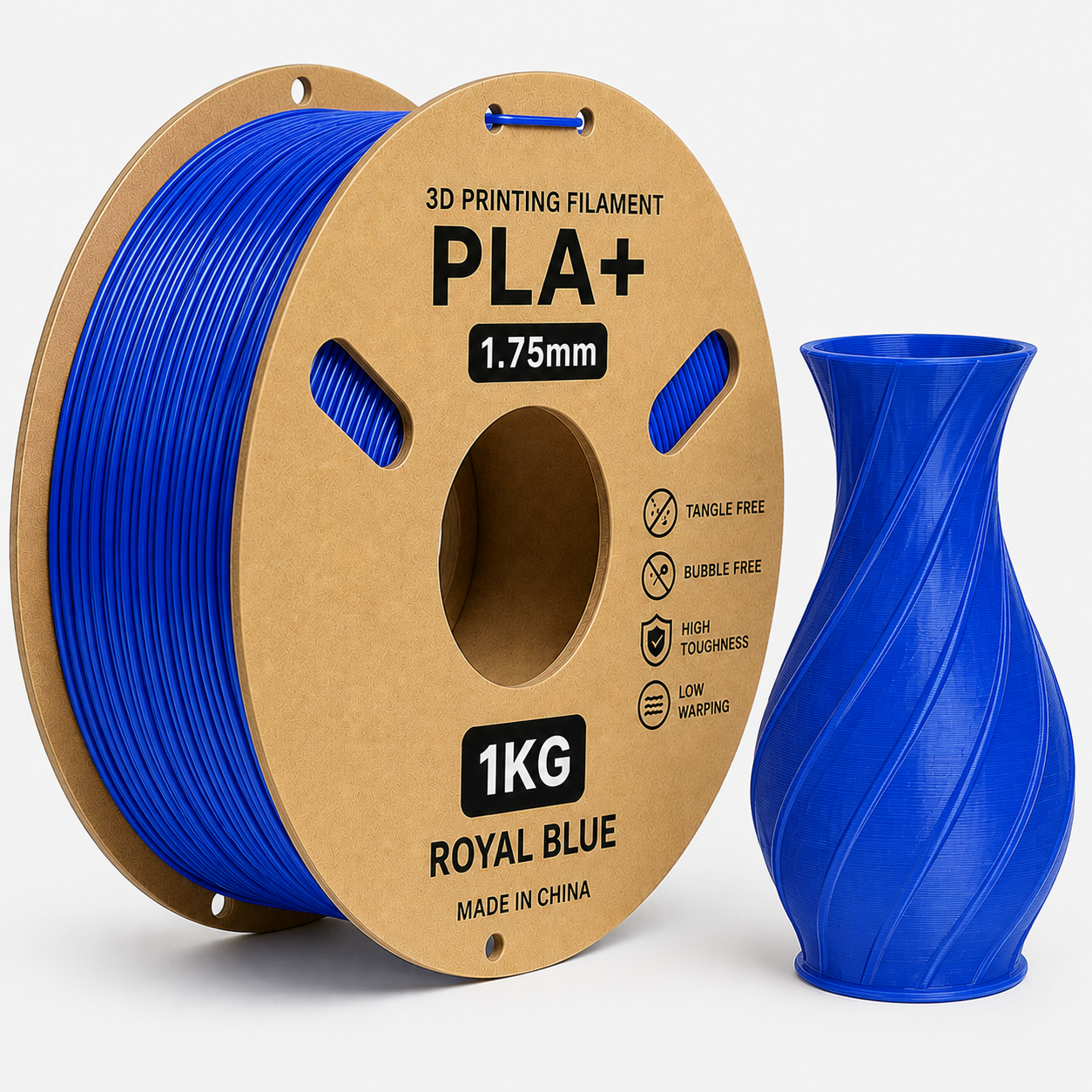 3D Printing Filaments PLA+ 1kg, 1.75mm (Royal Blue)