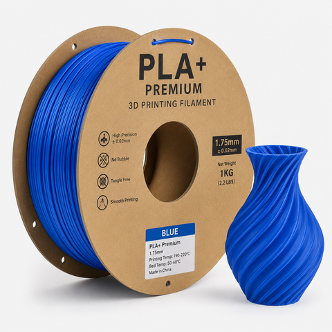 3D Printing Filaments PLA+ Premium 1kg, 1.75mm (Blue)