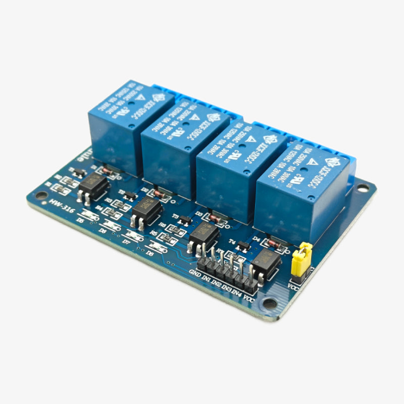 4-Channel 12V Relay Module with Optocoupler – QuartzComponents