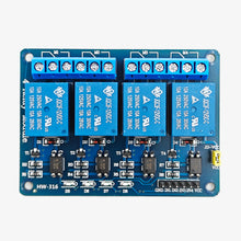 Load image into Gallery viewer, 4 Channel 12V Relay Module with Optocoupler