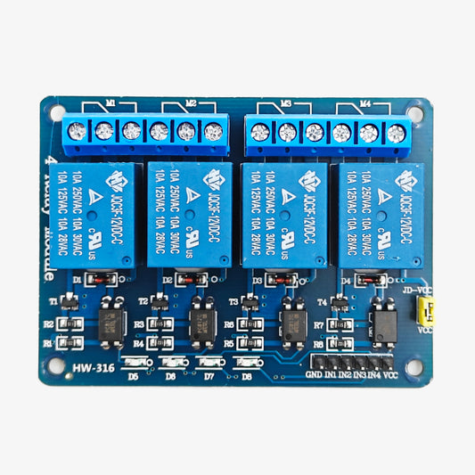 4 Channel 12V Relay Module with Optocoupler