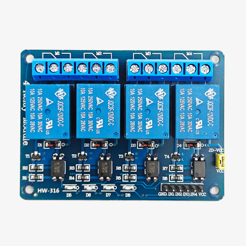 4 Channel 12V Relay Module with Optocoupler