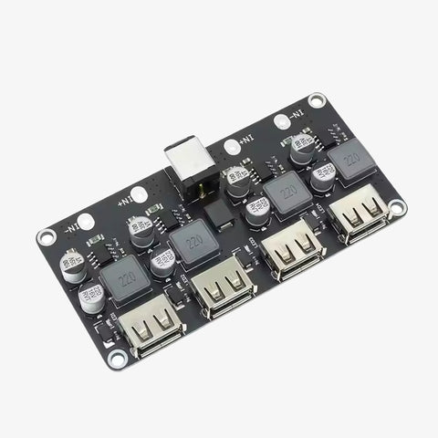 4 CHANNEL USB QC3.0 QC2.0 DC-DC Buck Converter Charging Step Down Module 6-32V 9V 12V 24V to Fast Quick Charger Circuit Board