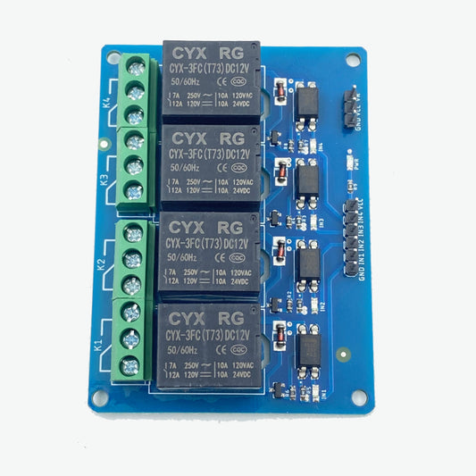 4-Channel 12V Relay Module with Optocoupler
