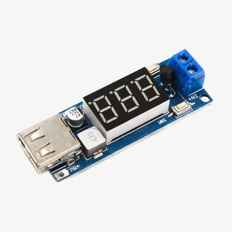 DC-DC 4.5-40V To 5V 2A USB Charger Step down Converter Voltmeter Module
