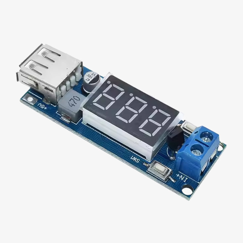 DC-DC 4.5-40V To 5V 2A USB Charger Step down Converter Voltmeter Module
