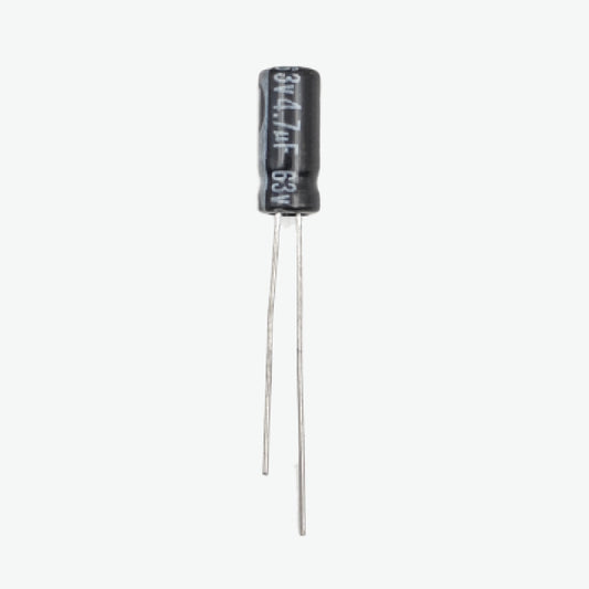 4.7uF 63V Radial Electrolytic Capacitor - Through Hole Package