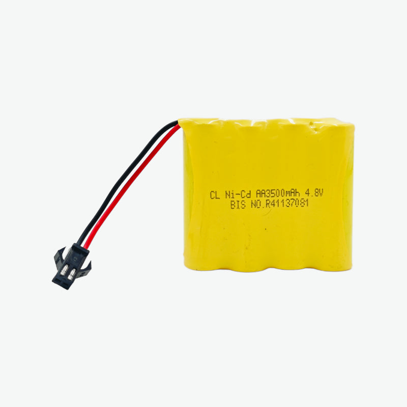 3000mAh 4.8V Ni-Cd AA Cell Battery Pack with SM Connector for Cordless Phone, Toys, Car, DIY Project Battery