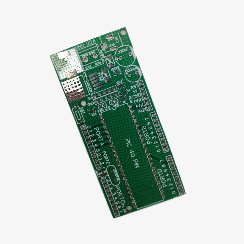 PCB For PIC Development Board Based on 40 Pin PIC16F877A Microcontroller