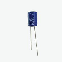 Load image into Gallery viewer, 470 µF 25V Radial Electrolytic Capacitor 