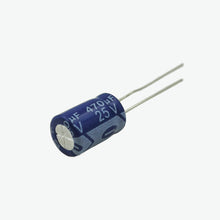 Load image into Gallery viewer, 470 µF 25V Radial Electrolytic Capacitor – Through Hole