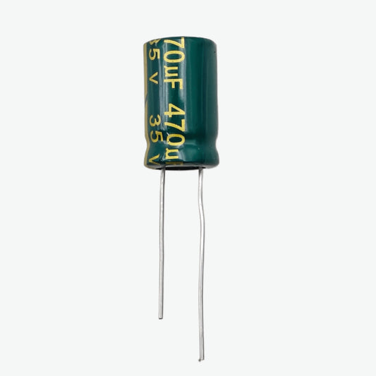 470uF 35V Radial Electrolytic Capacitor - Through Hole Package