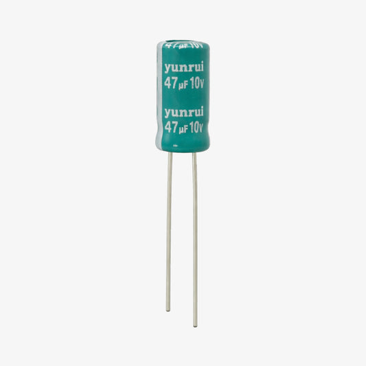 47uF 10V Aluminum Radial Electrolytic Capacitor - Through Hole Package
