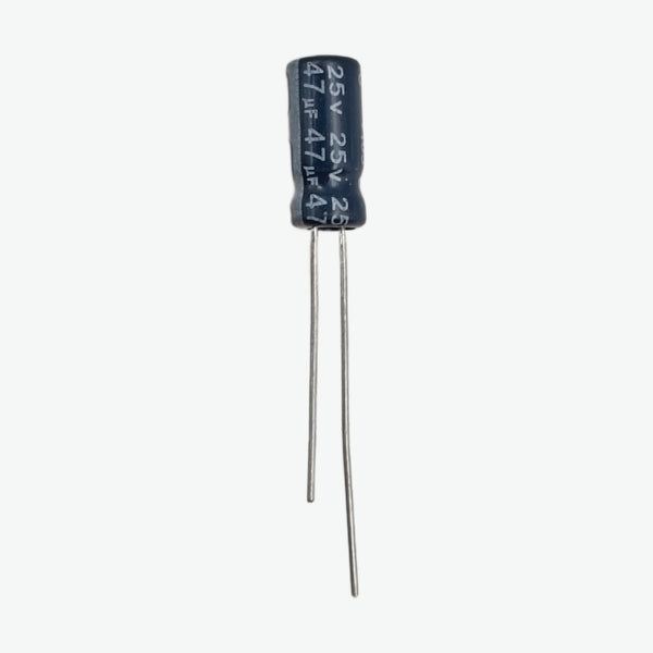 47uF 25V Radial Electrolytic Capacitor - Through Hole Package