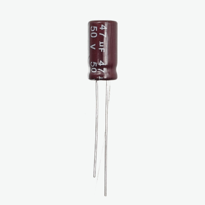 47uF 50V Radial Electrolytic Capacitor - Through Hole Package