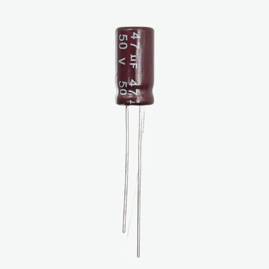 47uF 50V Radial Electrolytic Capacitor - Through Hole Package