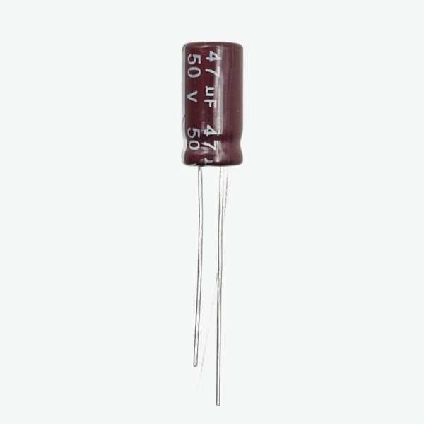 47uF 50V Radial Electrolytic Capacitor - Through Hole Package