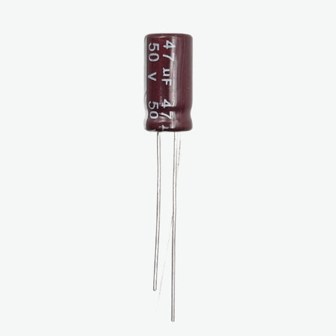 47uF 50V Radial Electrolytic Capacitor - Through Hole Package