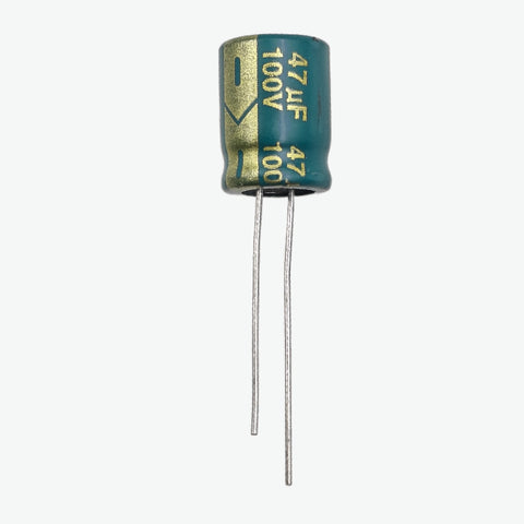 47uF 100V Radial Electrolytic Capacitor - Through Hole Package